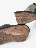 Jedinečné dámske tmavomodré ponožky s klinom