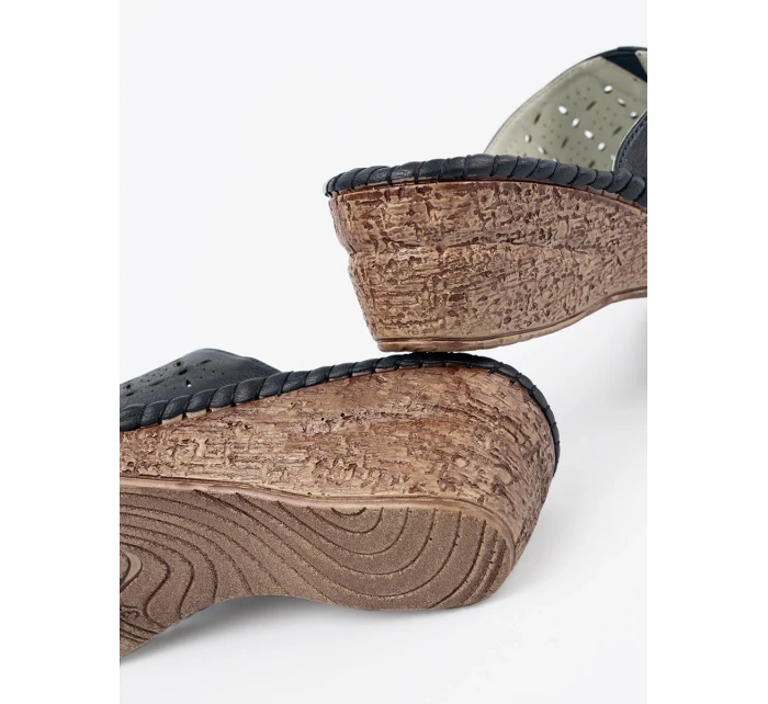 Jedinečné dámske tmavomodré ponožky s klinom