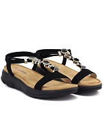 Čierne dámske sandále na podpätku Artiker 58C0007