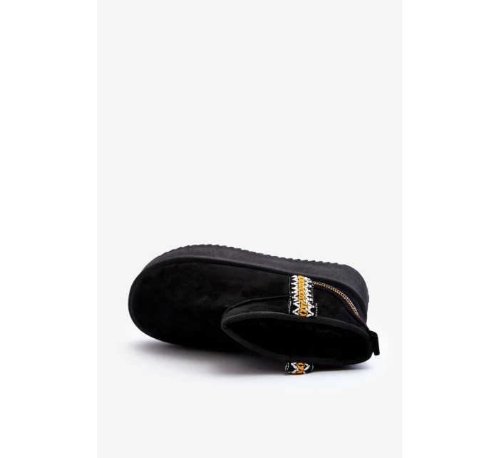 Sněhule Na Platformě S Vzorem Černé model 21645925 - Boto