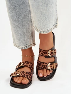 Dámské pantofle se zlatými sponami model 21919174 - Boto