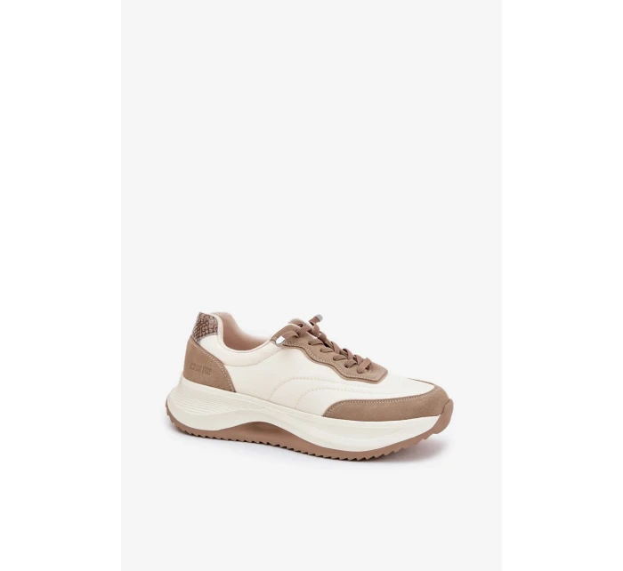 Dámske semišové tenisky na platforme Big Star HI-POLY SYSTEM - béžové Dámske semišové tenisky na platforme Big Star HI-POLY SYSTEM - béžové