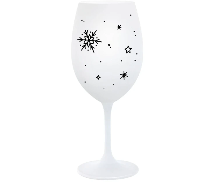ZIMĚNKA - biely pohár na víno 350 ml