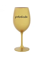 POHODINDA - zlatá sklenice na víno 350 ml