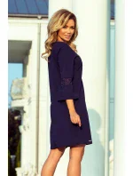 Tmavě modré šaty s krajkou model 6323925 - numoco Tmavě modré šaty s krajkou model 6323925 - numoco