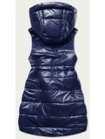 Tmavě modrá lesklá vesta s kapucí model 16740700 - S'WEST Tmavě modrá lesklá vesta s kapucí model 16740700 - S'WEST