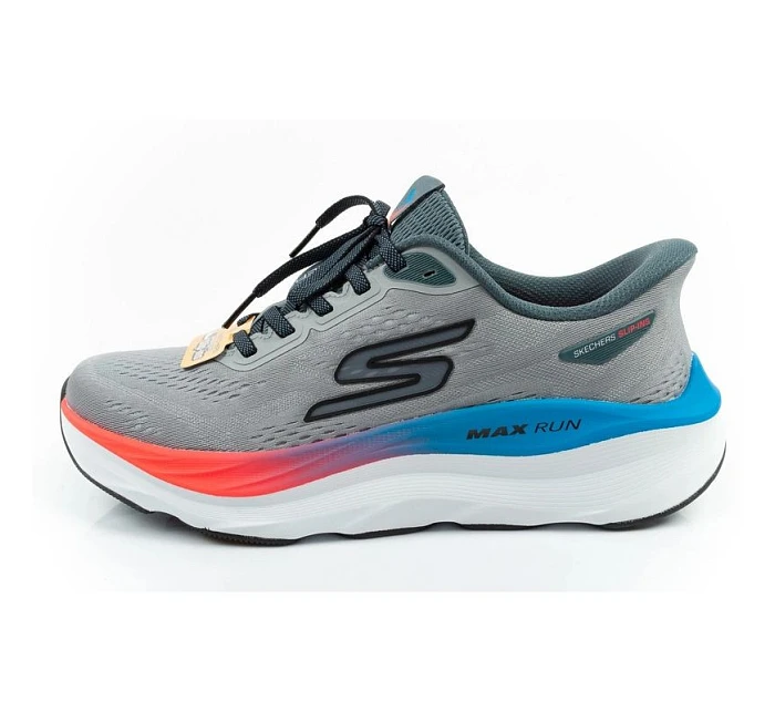 Skechers pánske športové tenisky Max Run grey SLIP-INS