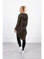 Mikina moro s dlhým chrbtom khaki+zelená Mikina moro s dlhým chrbtom khaki+zelená