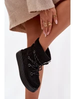 Dámské sněhule na platformě s šněrováním černé Roselya Dámské sněhule na platformě s šněrováním černé Roselya