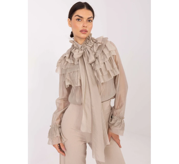 Koszula IT KS model 21795634 beżowy - FPrice Koszula IT KS model 21795634 beżowy - FPrice