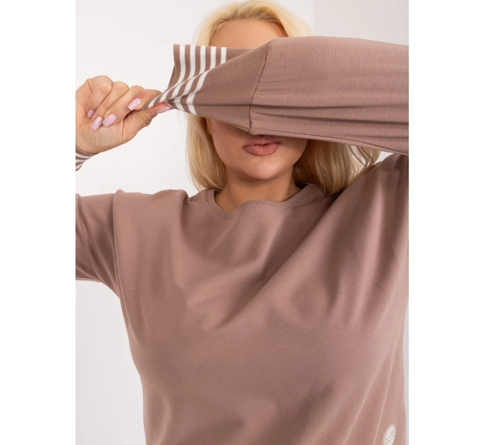 Bluzka RV BZ model 19755190 ciemny bezowy - FPrice Bluzka RV BZ model 19755190 ciemny bezowy - FPrice