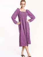 Ann Gissy fialové šaty bez ramienok (DLY018)