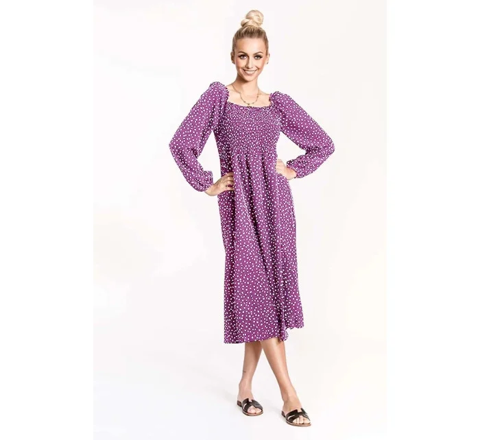 Fialové dámské šaty se rameny model 19551032 - Ann Gissy