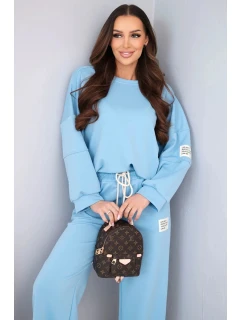 Dámska súprava maslová mikina + nohavice modrá