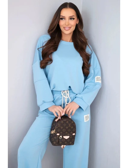 Dámska súprava maslová mikina + nohavice modrá