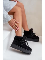 Śniegowce Damskie Na Platformie Z Futerkiem Typu Branek Czarne Ciabellae Śniegowce Damskie Na Platformie Z Futerkiem Typu Branek Czarne Ciabellae