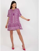 Dámske šaty D73771M30306C fialové - FPrice