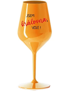 JSEM model 22163714 VOLE! oranžová nerozbitná sklenice na víno 470 ml - Giftela