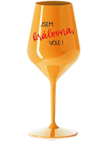 JSEM model 22163714 VOLE! oranžová nerozbitná sklenice na víno 470 ml - Giftela