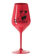 NERUŠŠŠ - červený nerozbitný pohár na víno 470 ml