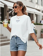 Dámske biele tričko HELLO FashionStreet RY2545