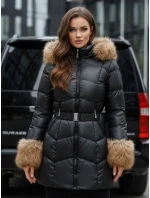 Dámská zimní prošívaná bunda s kapucí černá Dstreet model 21993698 - FashionStreet