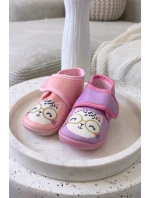 Dětské pantofle na suchý zip fialové Katline