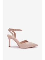 Lakované lodičky s patou béžové model 21788272 - Boto Lakované lodičky s patou béžové model 21788272 - Boto