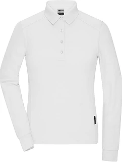 JN Dámské pracovní piqué polo s dlouhým rukávem 02. white model 22533406 - Daiber