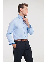 Kontrastní košile s dl. rukávem vzor rybí kost 11. light navy model 22476064 - Russell Athletic Kontrastní košile s dl. rukávem vzor rybí kost 11. light navy model 22476064 - Russell Athletic