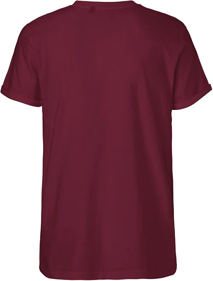 O Pánské bio tričko s ohrnutými rukávy bordeaux model 22504537 - Neutral