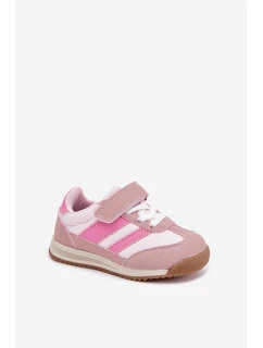 Dziecięce Sneakersy Buty Sportowe Na Rzep Różowe Viona