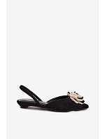 Dámske sandále s imitáciou semišovej výzdoby Black Gardenia Dámske sandále s imitáciou semišovej výzdoby Black Gardenia