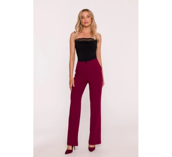 Kalhoty s  bordó model 21319171 - STYLOVE