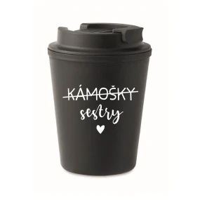 KÁMOŠKY SESTRY - černý termohrnek 300 ml