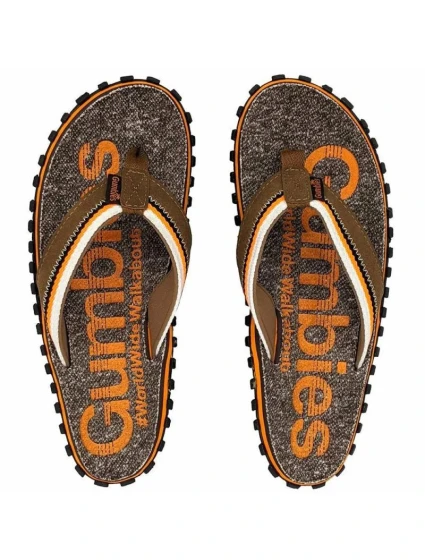 Unisex žabky Cairns Orange-Brown-Black - Gumbies