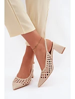 Dámske kožené sandále D-002 Kedira cream - Bellucci