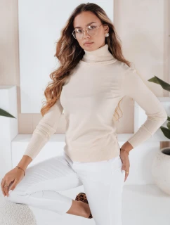 Dámsky sveter s rolákom VANORIA cream FashionStreet MY2487