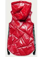 Červená dámska vesta s ozdobnými páskami (B8096-4) Červená dámska vesta s ozdobnými páskami (B8096-4)