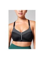 CASALL Sportovní podprsenka se zipem vpředu šedá