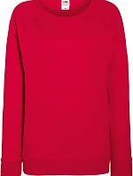 Fruit of the Loom Lady-Fit LW Raglan Sweat Dámska mikina s raglánovými rukávmi 16.2146 červená