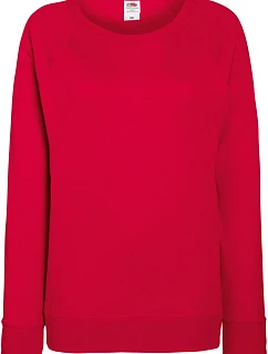 Fruit of the Loom Lady-Fit LW Raglan Sweat Dámská raglánová mikina 16.2146 red