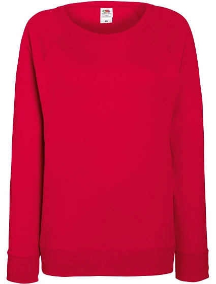 Fruit of the Loom Lady-Fit LW Raglan Sweat Dámska mikina s raglánovými rukávmi 16.2146 červená Fruit of the Loom Lady-Fit LW Raglan Sweat Dámska mikina s raglánovými rukávmi 16.2146 červená