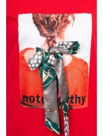 model 18743912 červená halenka s 3D grafikou - K-Fashion model 18743912 červená halenka s 3D grafikou - K-Fashion