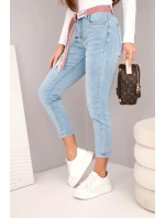 Dámské džíny s vysokým pasem a model 21924561 modré - K-Fashion Dámské džíny s vysokým pasem a model 21924561 modré - K-Fashion