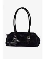 Kabelka z imitace semiše s přívěskem černá model 22111600 - Flora&Co