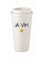 JÁ VÍM. - bílý termohrnek 475 ml
