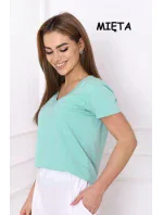 Dámská halenka s krátkým rukávem Dámská halenka s krátkým rukávem