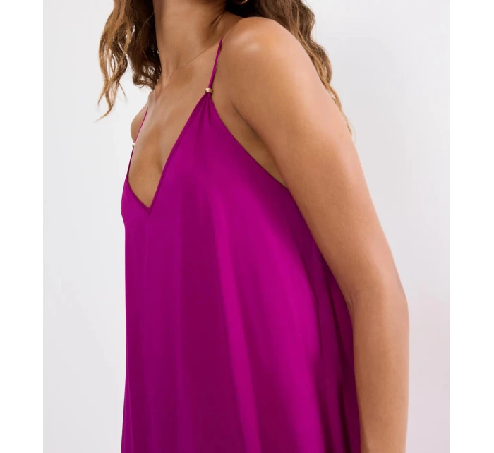 Letné saténové šaty - ČERVENÉ - TRIUMPH ČERVENÉ - TRIUMPH