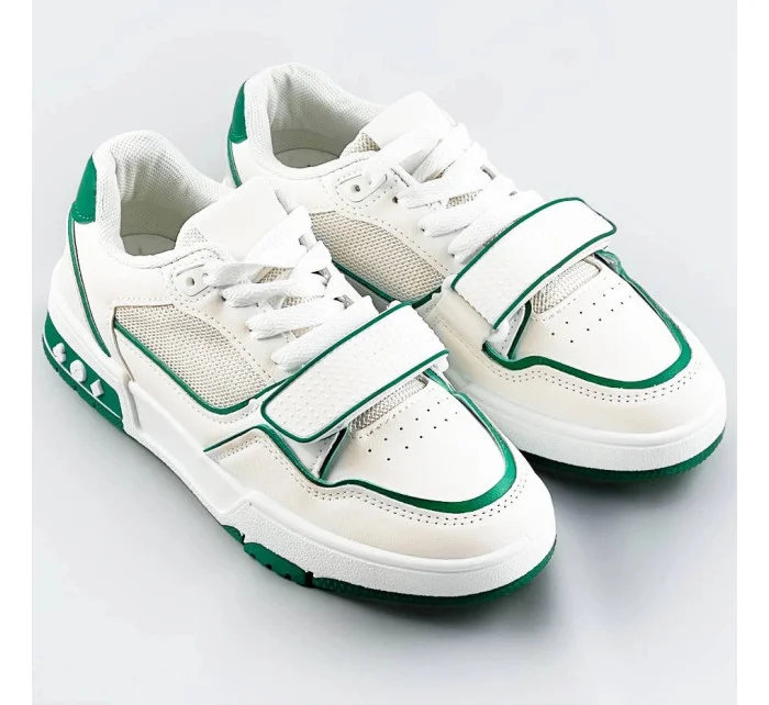 Bielo-zelené dámske dvojfarebné tenisky "adidasky" (AD-585)